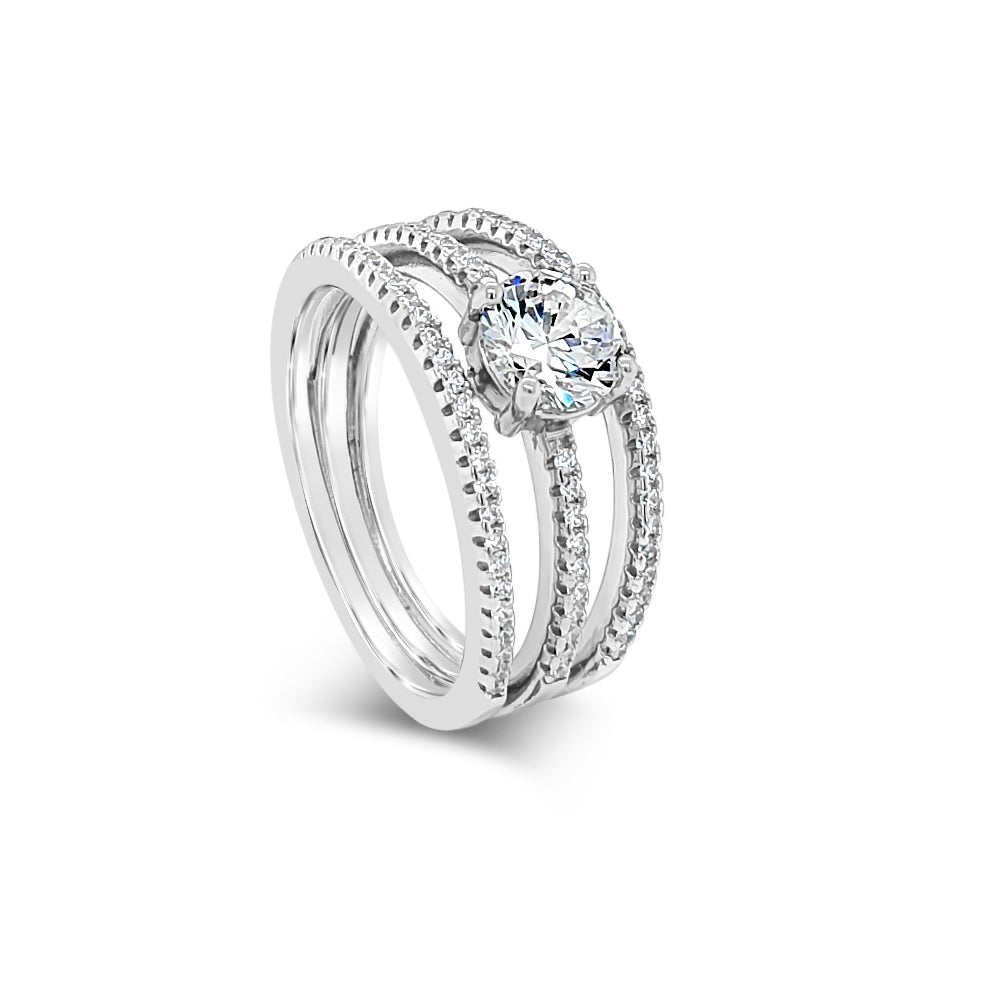 Bria Diamante Absolute Sterling Silver Ring - Eva Victoria